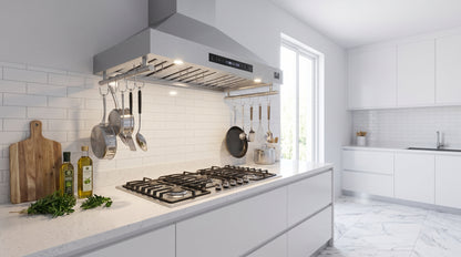 Forno Venezia 36 Inch Wall-Mounted Range Hood with Touch Controls and Baffle Filters
