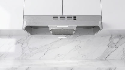 Forno Cappa 30-Inch Under Cabinet Range Hood, Stainless Steel, 200 CFM, Convertible, LED Lighting