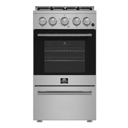 Forno Lamazze 20-Inch Freestanding Gas Range, Compact Design, Energy Efficient