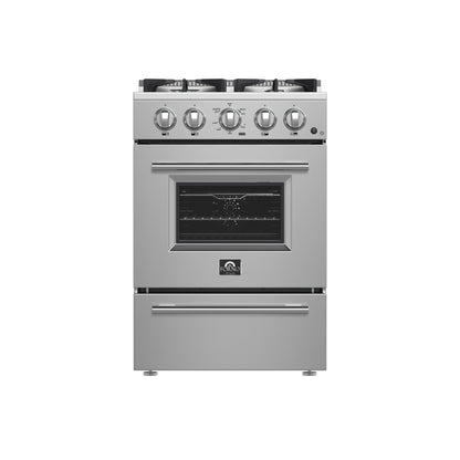 Forno Breno 24-Inch Freestanding Gas Range, Compact Design, Energy Efficient