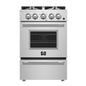 Forno Breno 24-Inch Freestanding Gas Range, Plug Included, Energy Efficient