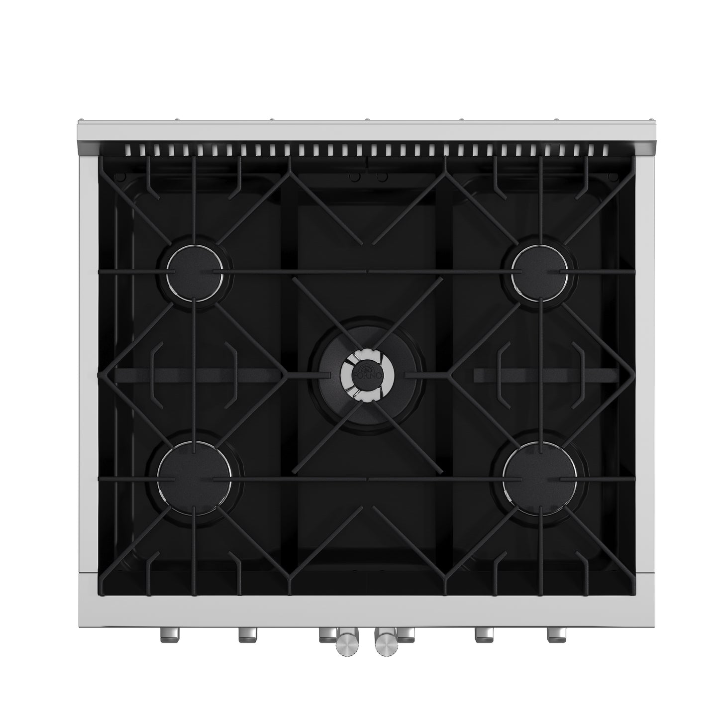 Forno Galiano 30-Inch Freestanding French Door Gas Range, 5 Burners, Convection Oven, Energy Efficient