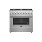 Forno Galiano 36-Inch Freestanding Gas Range, Stainless Steel, 6 Burners, Energy Efficient