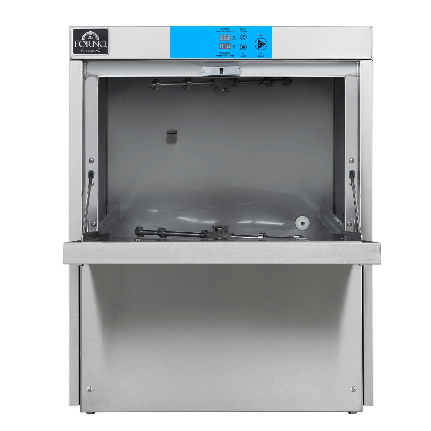 Forno Commerciale 24-Inch Commercial Undercounter Dishwasher, 1-Phase/3-Phase Compatible
