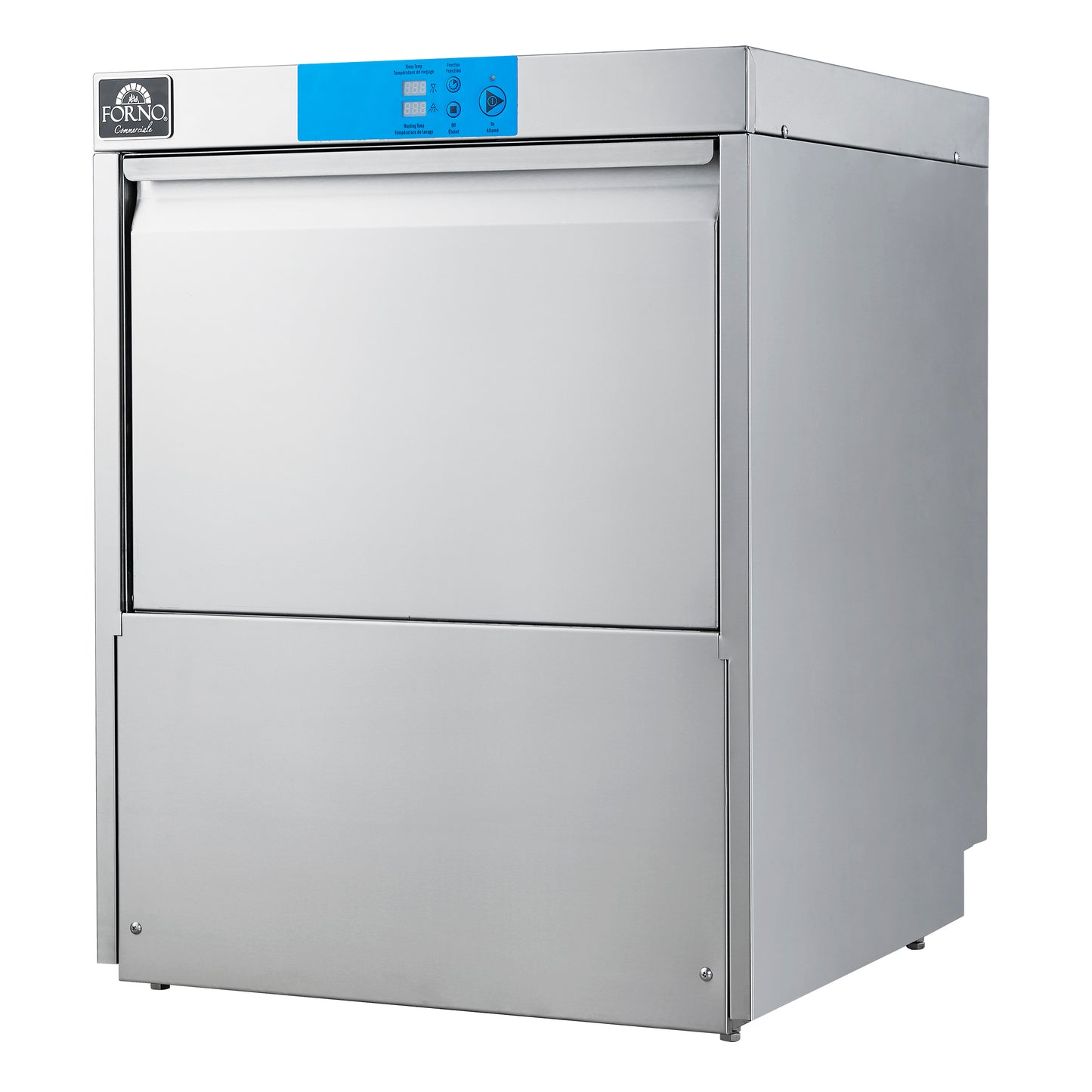 Forno Commerciale 24-Inch Commercial Undercounter Dishwasher, 1-Phase/3-Phase Compatible