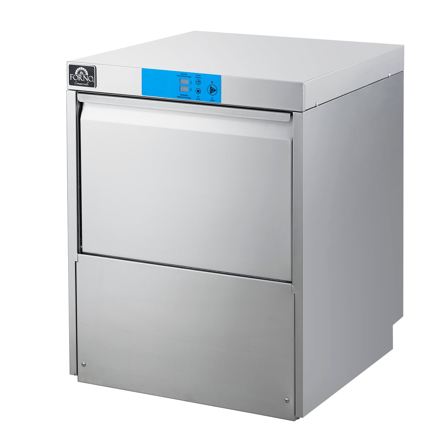 Forno Commerciale 24-Inch Commercial Undercounter Dishwasher, 1-Phase/3-Phase Compatible