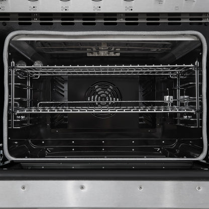 Forno Paolo 48 Inch Freestanding Electric Range, Stainless Steel, 6.7 cu.ft, True Convection Oven, Energy Efficient