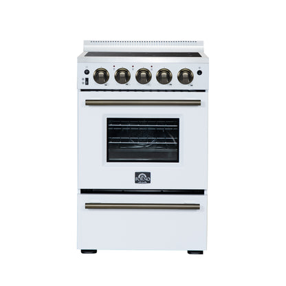 Forno Loiano 24 Inch Freestanding Electric Range in White