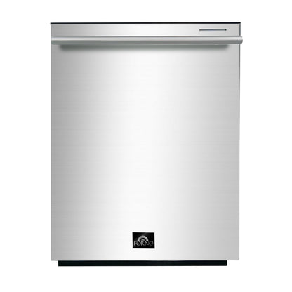 FORNO Premium 3-Piece Kitchen Bundle - Galiano 36" Gas Range, 36" French Door Refrigerator, 24" Built-In Dishwasher - FBDL-004-01CAUS