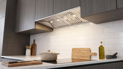Forno Altilia 36-Inch Insert Range Hood, Stainless Steel, LED Lighting, Baffle Filters