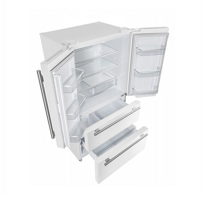 Forno Moena Espresso 36-Inch White French Door Refrigerator, 19.2 Cu. Ft., Frost-Free, Automatic Ice Maker, ENERGY STAR Certified