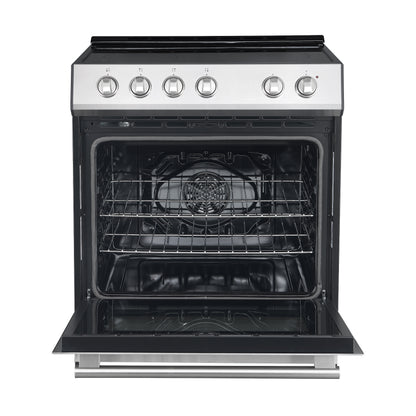 FORNO Premium 3-Piece Kitchen Bundle - Leonardo Espresso 30" Stainless Steel Range, 31" Stainless Steel Bottom Freezer Refrigerator, 24" Stainless Steel Dishwasher - FBDL-007-01US
