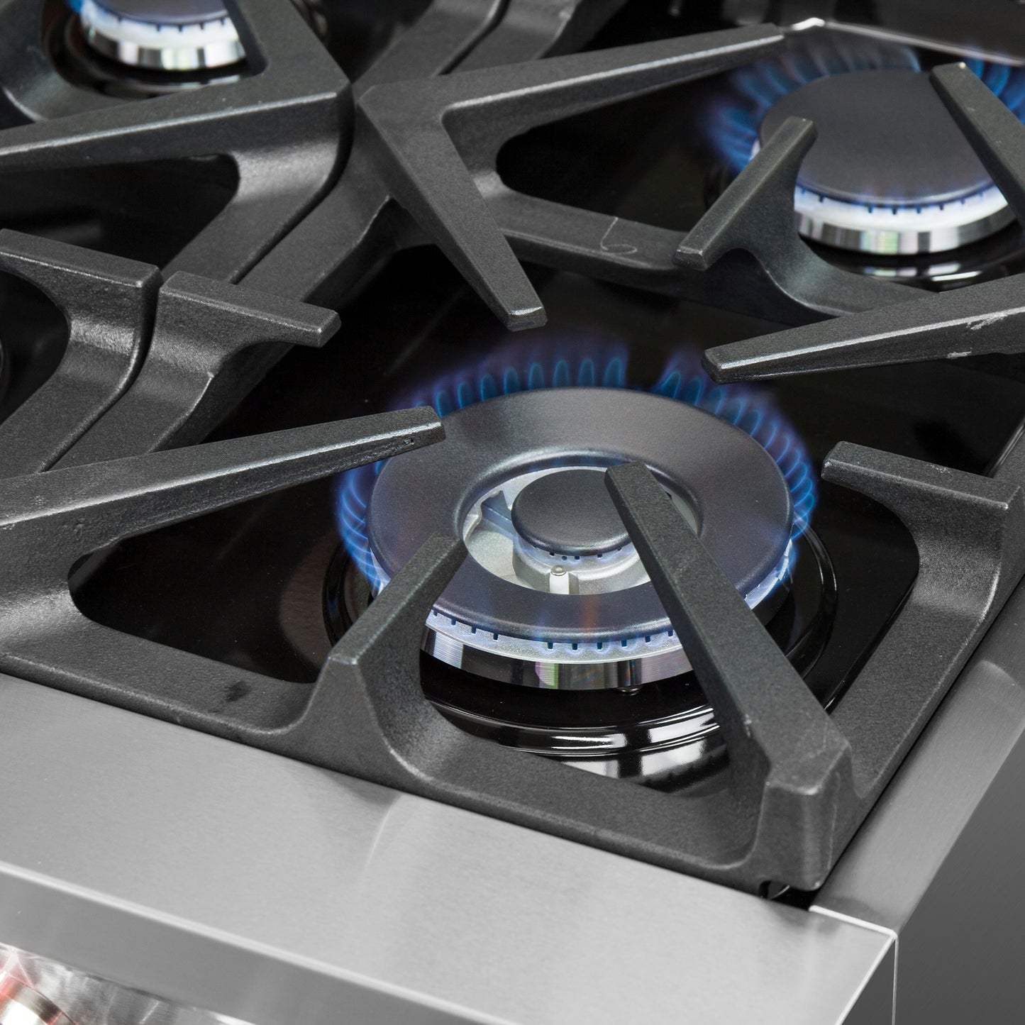 Massimo 60-inch Dual Fuel Range All Stainless Steel with 8 Sealed Burners 142,000BTU , Wok Support & Two Griddles, 8.64 cu.ft. True Convection Double Ovens with  Air Fryer