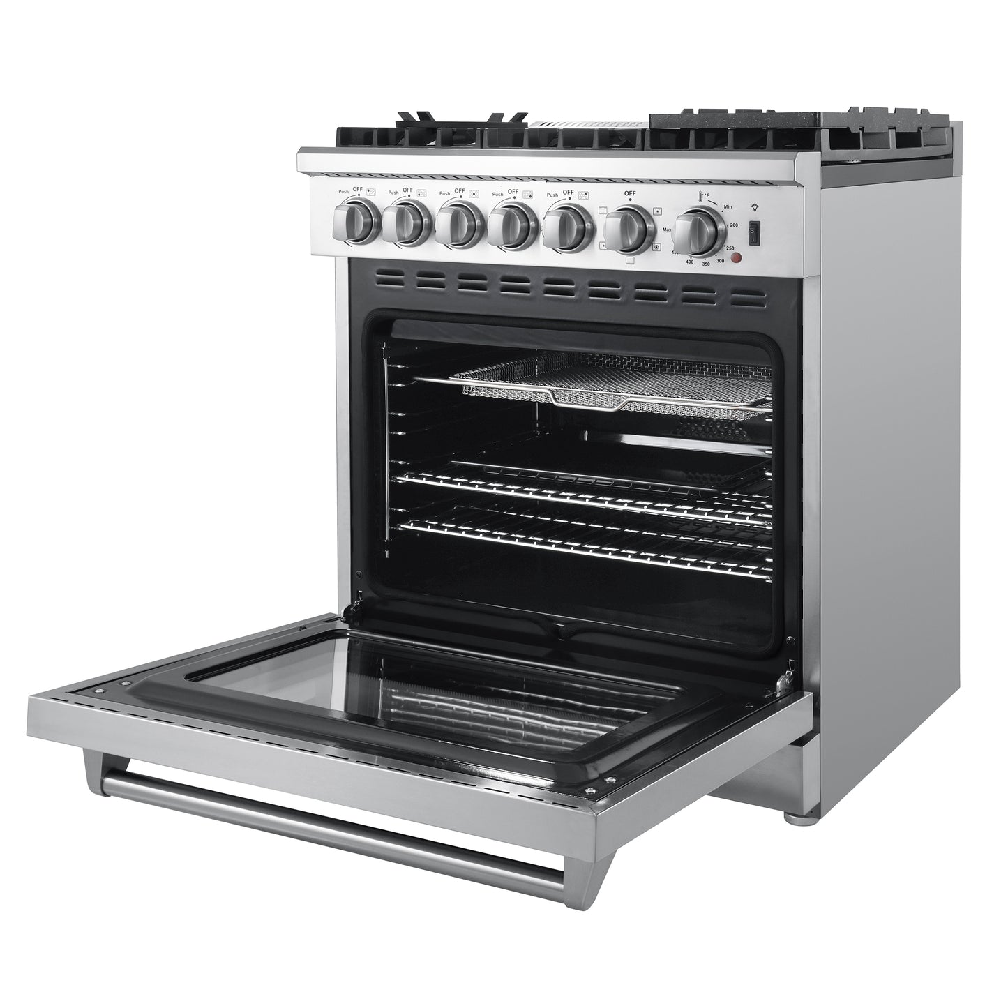 Forno Lazio 30-Inch Freestanding Dual Fuel Range, 5 Burners, True Convection Oven