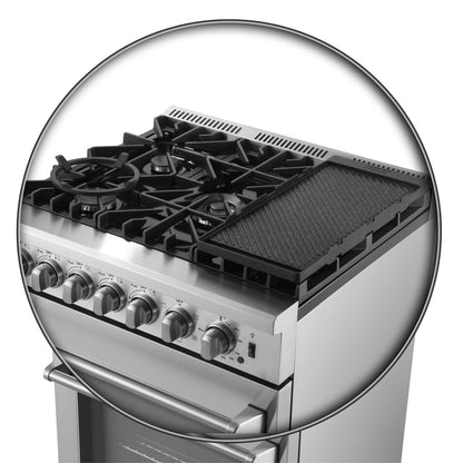 Forno Lazio 30-Inch Freestanding Dual Fuel Range, 5 Burners, True Convection Oven
