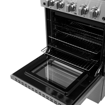 Forno Breno 24-Inch Freestanding Gas Range, Plug Included, Energy Efficient