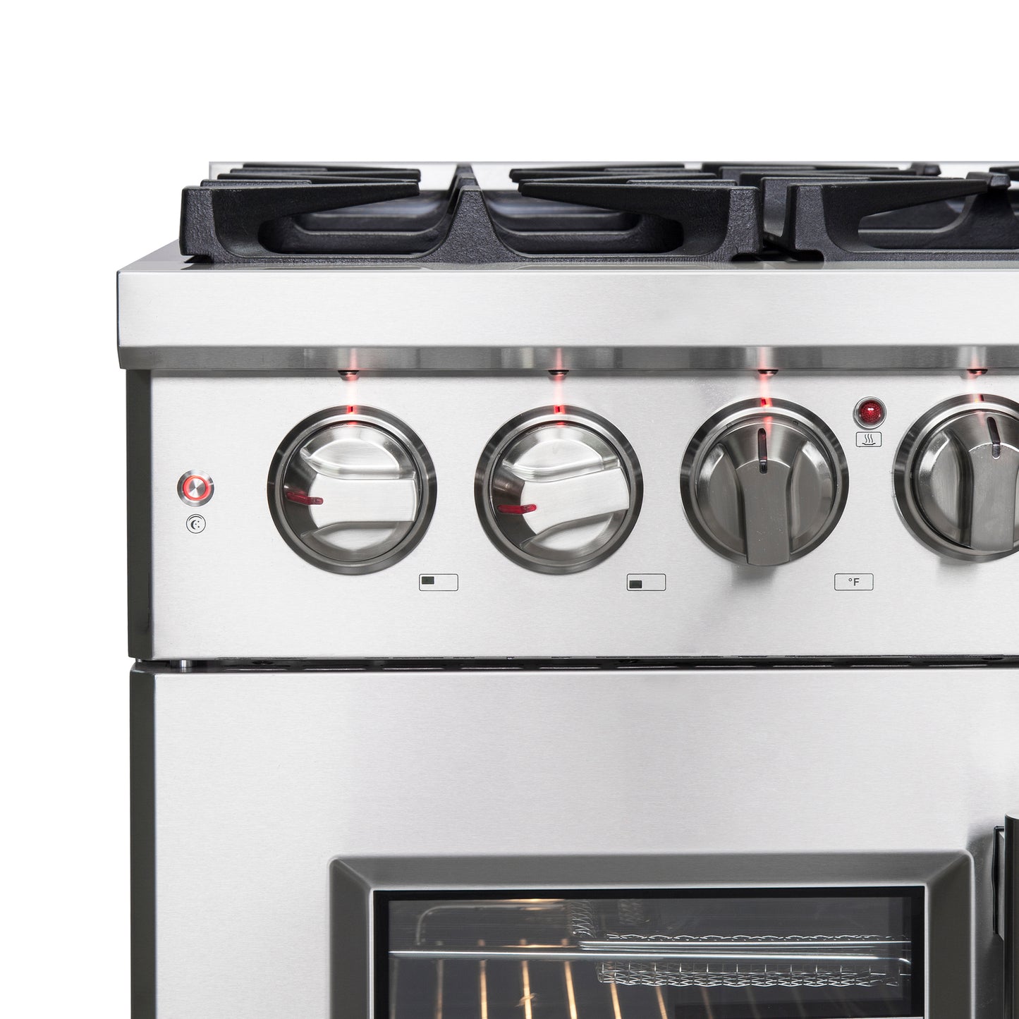 Massimo 36-inch Dual Fuel Range All Stainless Steel with 6 Sealed Burners 83,000BTU , Wok Support, 5.36 cu.ft. True Convetion Oven with Air Fryer Kit