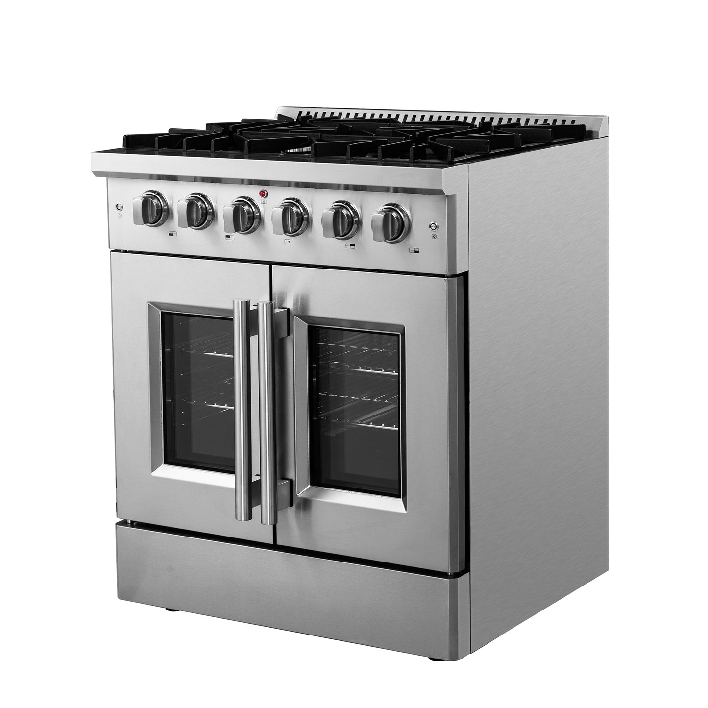 Forno Galiano 30-Inch Freestanding French Door Gas Range, 5 Burners, Convection Oven, Energy Efficient