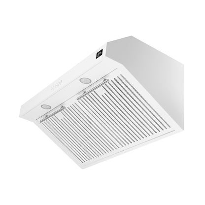 Forno Bari Espresso 30-Inch Under Cabinet Range Hood, White, 400 CFM, LED Lighting, Dishwasher-Safe Baffle Filters, 3-Speed Fan Control