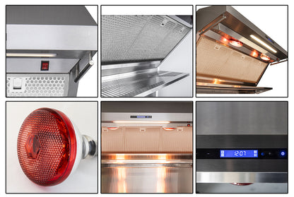 Forno Savona 36-Inch Wall Mount Range Hood, Hybrid Filters, Backsplash Included