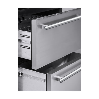 Forno Capraia 30-Inch Dual Temperature Zone Wine Cooler, Up to 144 Bottles, Two Refrigerated Drawers, Adjustable Temperature Zones