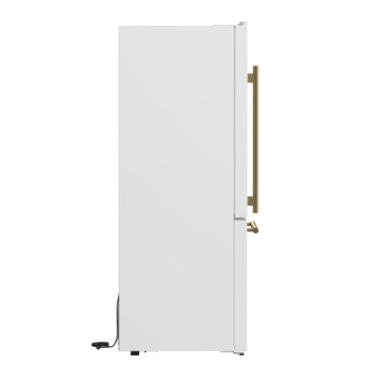Forno Milano Espresso 31-Inch Bottom Freezer Refrigerator, White, 17.2 cu.ft Capacity, Energy Efficient