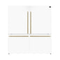 Forno Milano 2-Piece 62-Inch Freestanding Dual Bottom Freezer Refrigerator, White – 34.4 cu.ft, Touch Control, Ice Maker