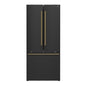Forno Gallipoli Espresso 30-Inch Black French Door Refrigerator, Bottom Freezer, 17.5 Cu. Ft., No Frost, Ice Maker