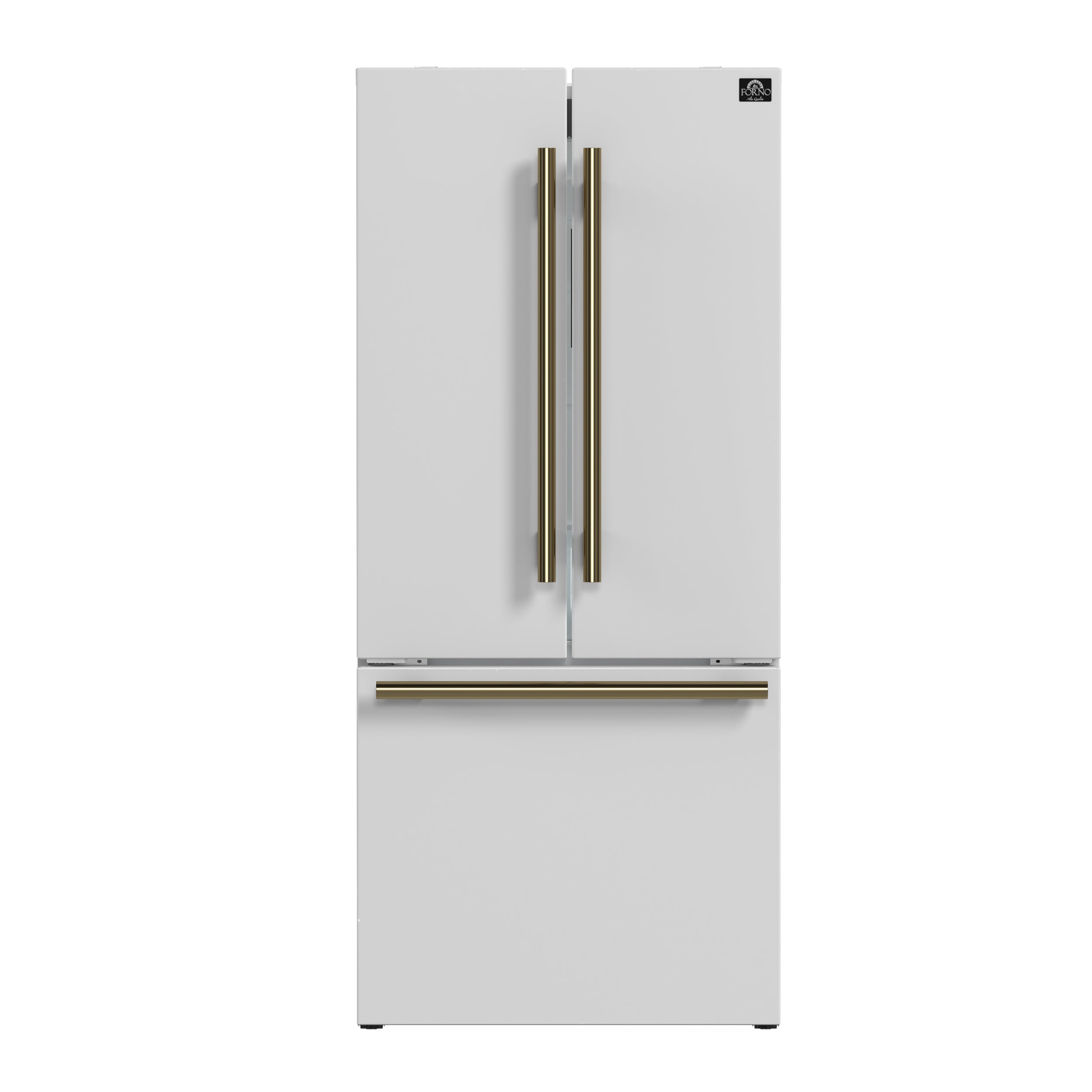 Forno Gallipoli Espresso 30-Inch White French Door Refrigerator, Botto ...