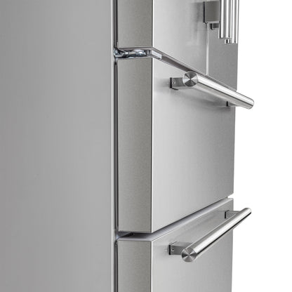 Forno Alta Moena 36-Inch French Door Refrigerator, 19.2 cu.ft, Counter Depth, Ice Maker, Stainless Steel Interior Panel, ENERGY STAR Certified