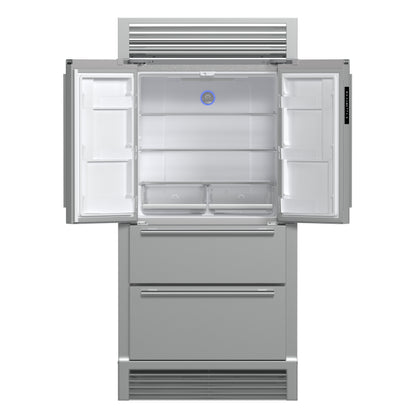Forno Moena 40-Inch French Door Refrigerator, Stainless Steel, 19.2 cu.ft, Decorative Grill, ENERGY STAR Certified