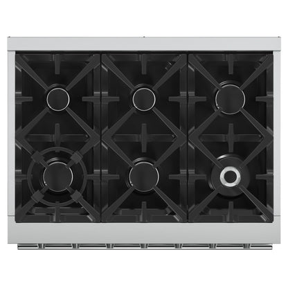Forno Massimo 36-Inch Freestanding Gas Range, 6 Sealed Burners, Convection Oven, Energy Efficient