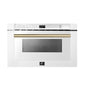Forno Capoliveri Espresso 24-Inch Microwave Drawer, White, 1.2 cu.ft, 900 Watts, Built-In, Touch Control LCD Display, Auto-Touch Open/Close, 11 Power Levels, Sensor Cooking