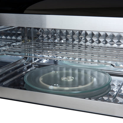 Forno Fornace 30-Inch Over the Range Convection Microwave, Black – 1.5 cu.ft, 300 CFM Vent, Touch Control, LED Light