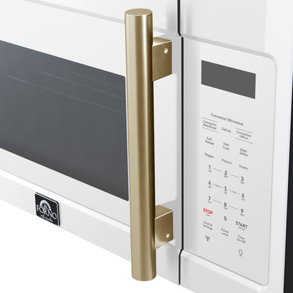 Forno Fornace 30-Inch Over the Range Convection Microwave, White – 1.5 cu.ft, 300 CFM Vent, Touch Control, LED Light
