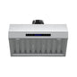 Forno Palazzo 30-Inch Wall Mounted Range Hood, Stainless Steel, Heavy Duty Baffle Filters, Remote Control