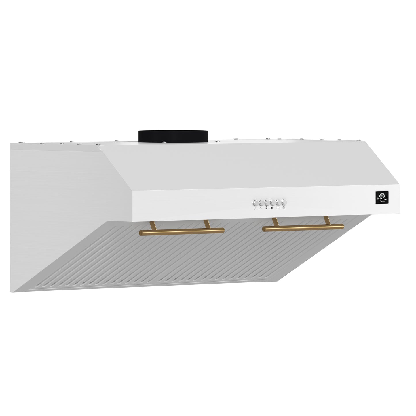Forno Bari Espresso 30-Inch Under Cabinet Range Hood, White, 400 CFM, LED Lighting, Dishwasher-Safe Baffle Filters, 3-Speed Fan Control
