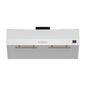Forno Bari Espresso 30-Inch Under Cabinet Range Hood, White, 400 CFM, LED Lighting, Dishwasher-Safe Baffle Filters, 3-Speed Fan Control