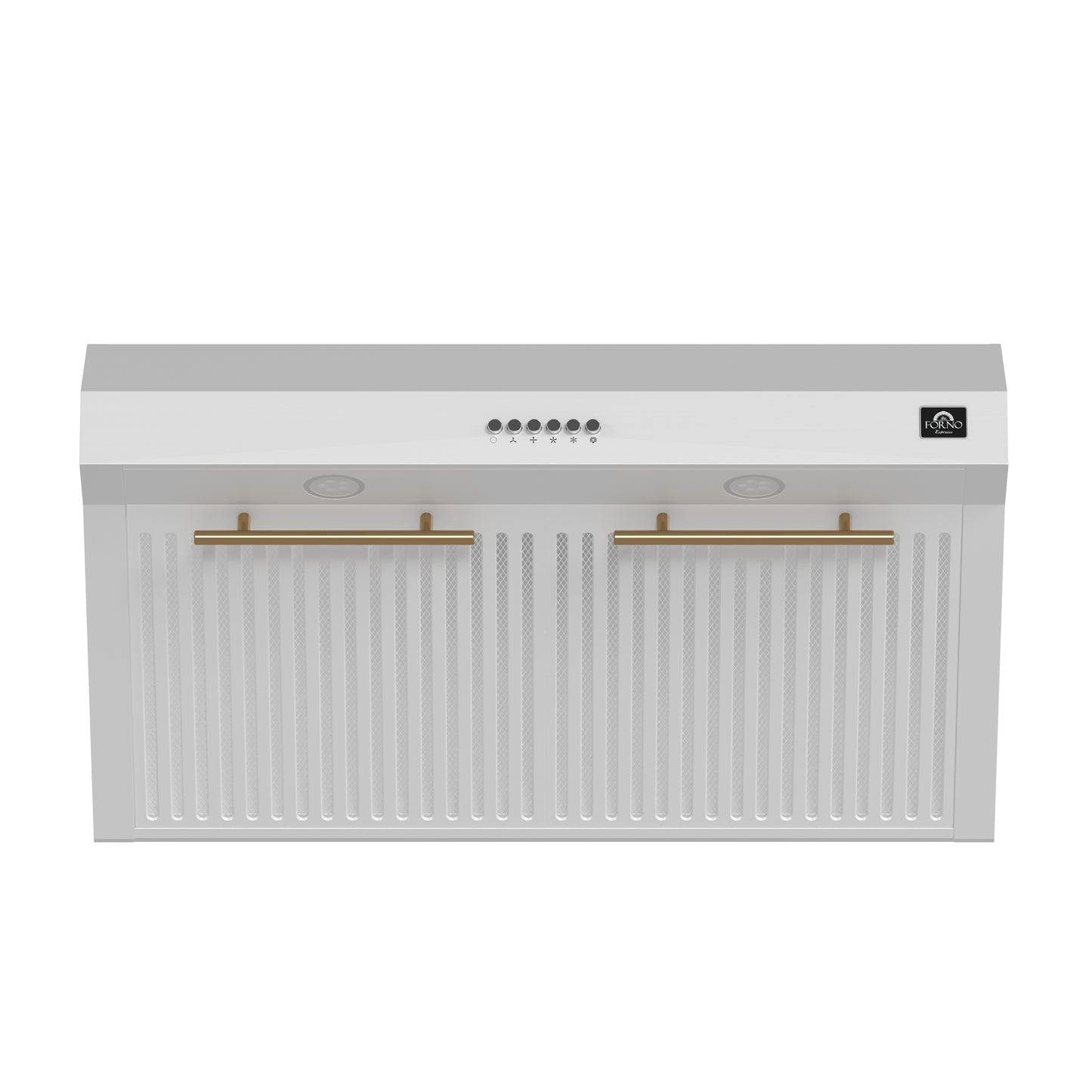 Forno Bari Espresso 30-Inch Under Cabinet Range Hood, White, 400 CFM, LED Lighting, Dishwasher-Safe Baffle Filters, 3-Speed Fan Control