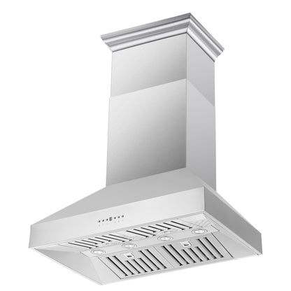 Forno Orvieto 36-Inch Wall Mount Range Hood, LED Lighting, Heavy Duty, Stainless Steel