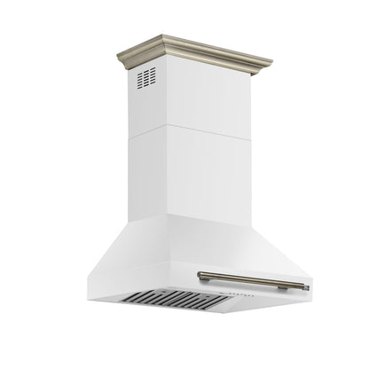 Forno Aria 30 Inch Wall-Mounted Range Hood in White