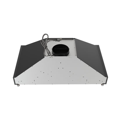 Forno Venezia 36 Inch Wall-Mounted Range Hood in Black with Touch Controls and Baffle Filters