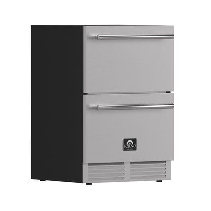 Forno Cosenza 24" Built-In Drawer Freezer with Ice Maker, 4.69 cu.ft.
