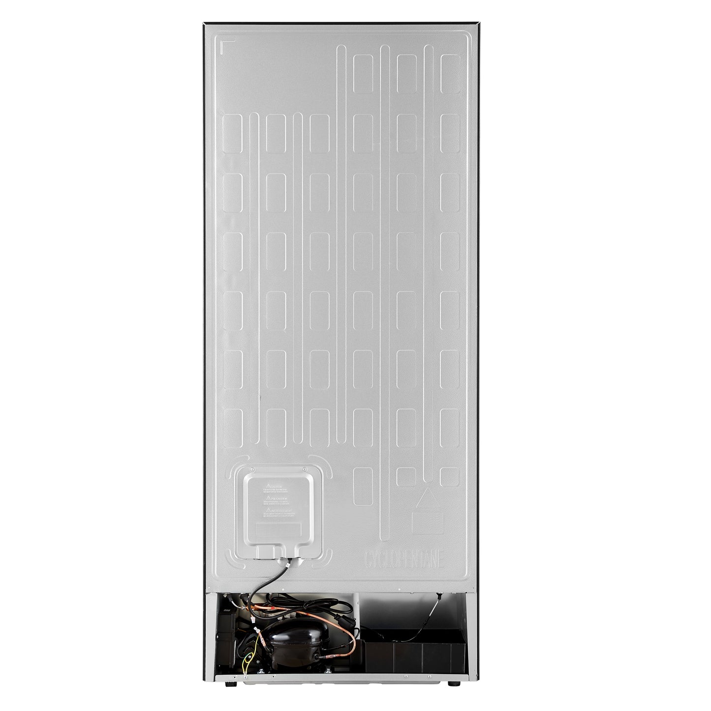Forno Maderno 28-Inch Convertible Upright Freezer/Refrigerator in Black with Antique Brass Handle, 13.6 cu.ft., Left Swing