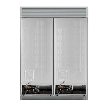 Forno Maderno 2-28-Inch Wide Convertible Refrigerator/Freezer in Black, Decorative Trim Grill, 27.2 cu.ft, 84-Inch High, ENERGY STAR Certified