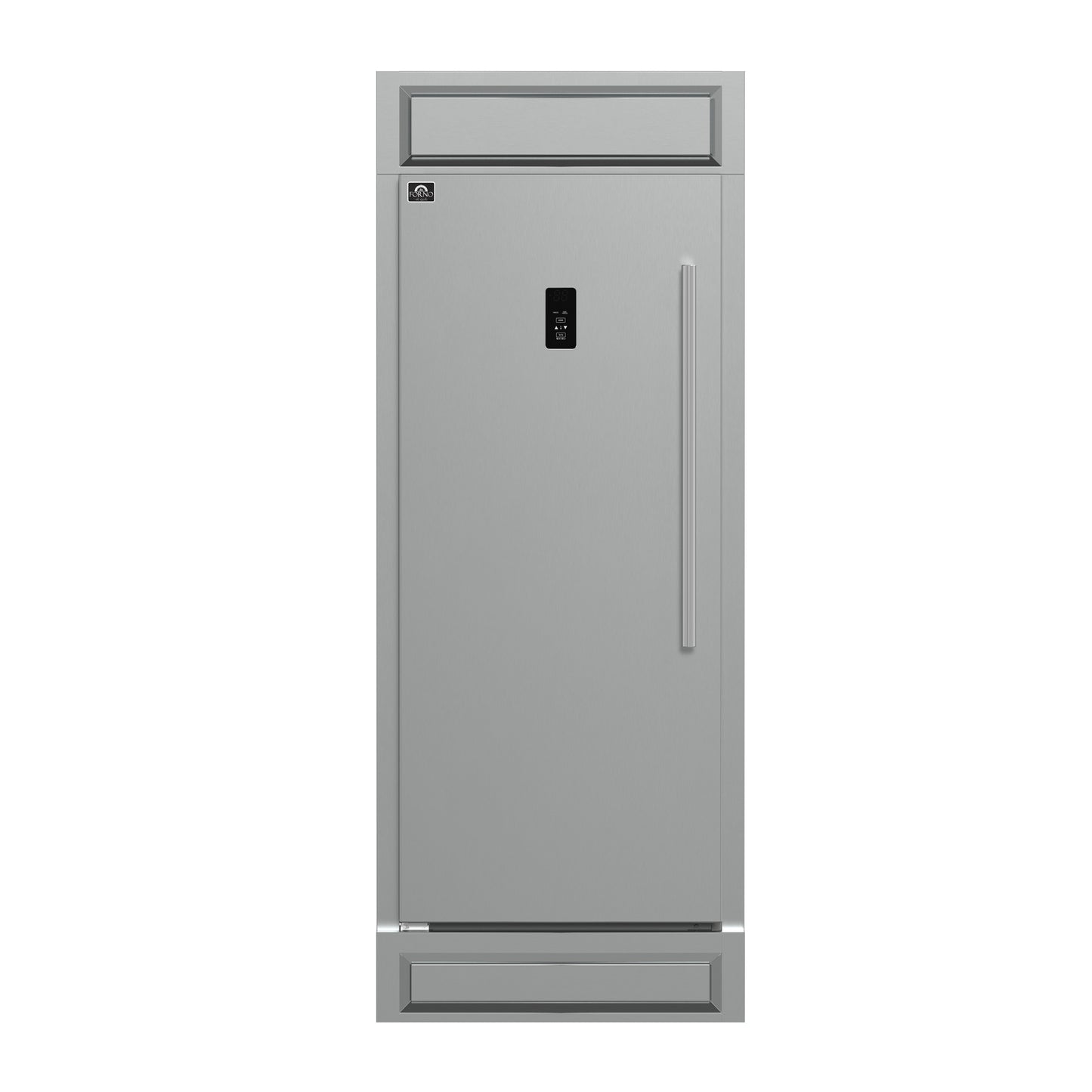 Forno Fortezza 32 Inch Left-Swing Freezer with Trim Kit, Stainless Steel, with Automatic Ice Maker