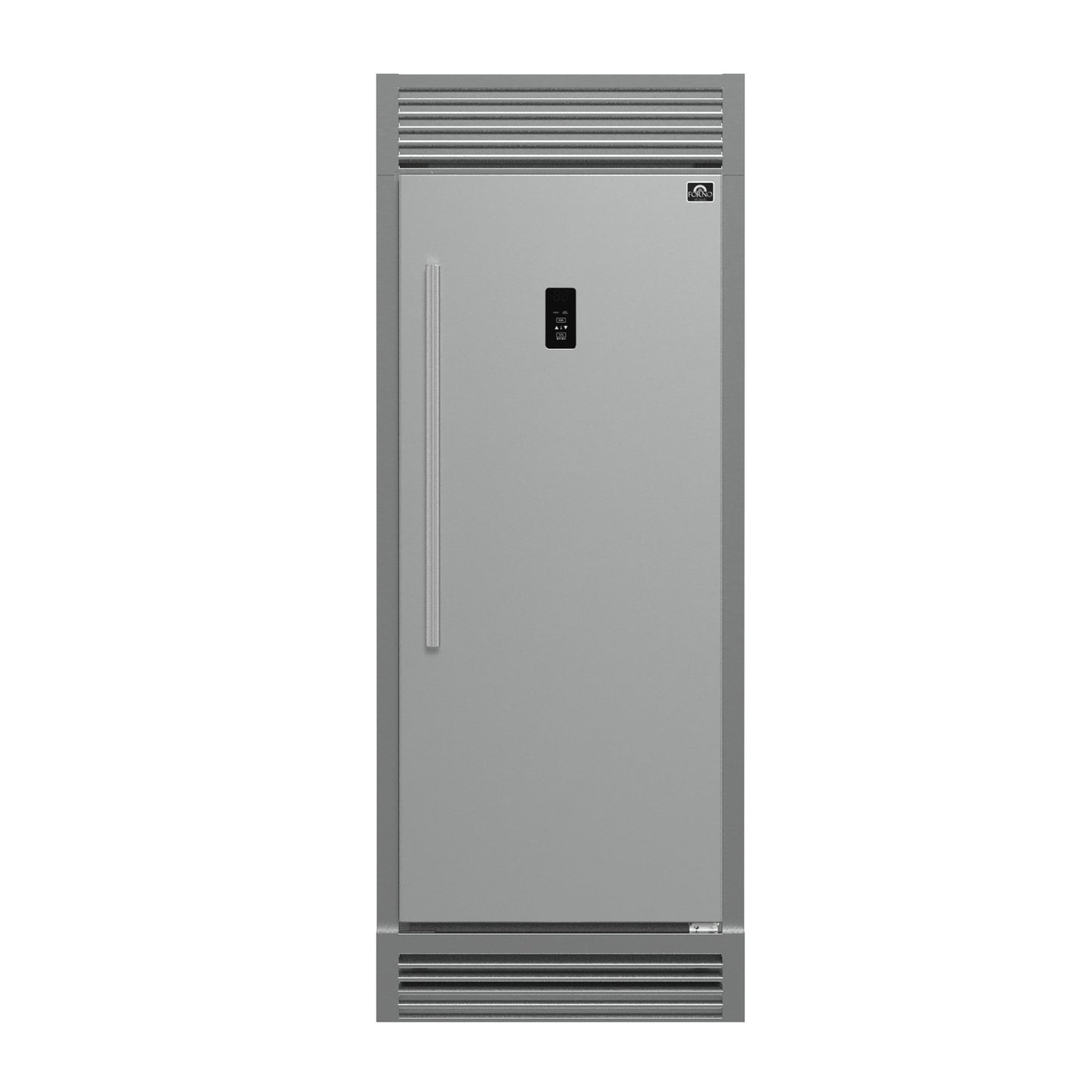Forno Fortezza 32 Inch Right-Swing Convertible Refrigerator/Freezer with Trim Grill, Stainless Steel, Total No Frost