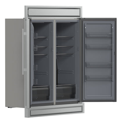 Forno Fortezza 60 Inch Convertible Refrigerator/Freezer with Modern Trim Kit, Stainless Steel, Total No Frost, with Automatic Ice Maker