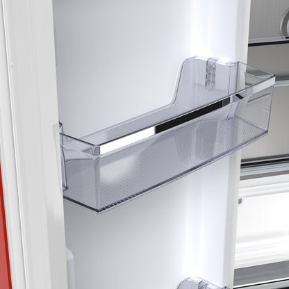 Forno Luigi 33-Inch French Door Refrigerator, 18 cu.ft, Red Finish, Handle-Free Design, ENERGY STAR Certified
