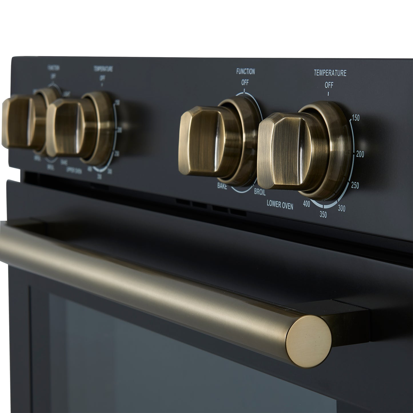 Forno Vomero 30-Inch Double Wall Oven, Black, 10 cu.ft Total Capacity, 7100W Convection, Mechanical Controls, Manuel Steam Clean